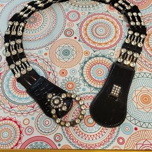 80's! Authentic Rhinestone Stretch Waste Belt